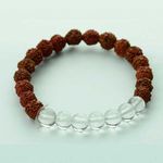 5 Mukhi Rudraksha White Crystal Bracelet_img