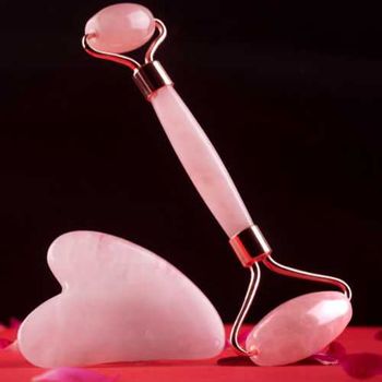 Rose Quartz Gua Sha & Roller_img