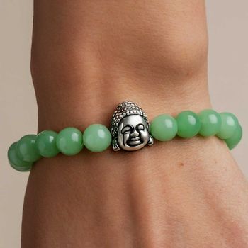 Green Jade Bracelet with Buddha_img