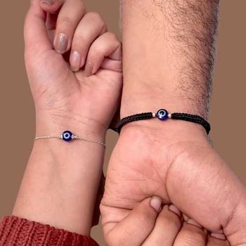 Sleek Evil Eye Couple Bracelet_img